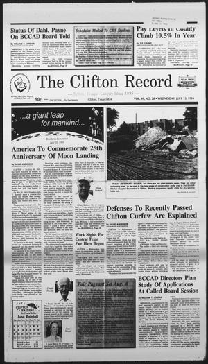 The Clifton Record (Clifton, Tex.), Vol. 99, No. 28, Ed. 1 Wednesday, July 13, 1994