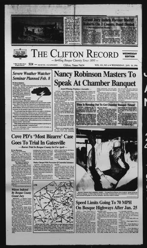 The Clifton Record (Clifton, Tex.), Vol. 101, No. 6, Ed. 1 Wednesday, January 24, 1996