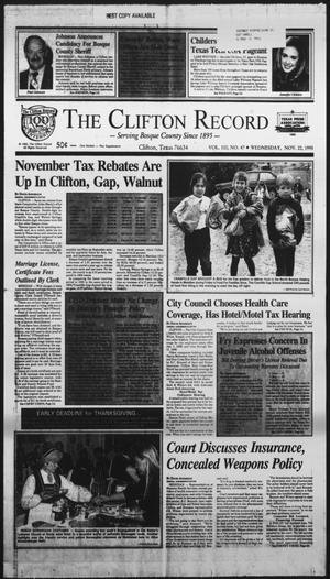 The Clifton Record (Clifton, Tex.), Vol. 100, No. 47, Ed. 1 Wednesday, November 22, 1995