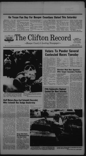 The Clifton Record (Clifton, Tex.), Vol. 91, No. 44, Ed. 1 Thursday, October 30, 1986