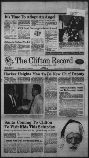 The Clifton Record (Clifton, Tex.), Vol. 97, No. 49, Ed. 1 Wednesday, December 2, 1992