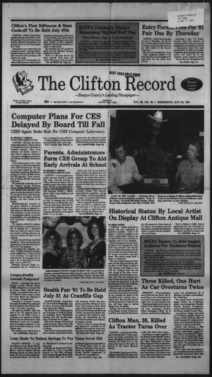 The Clifton Record (Clifton, Tex.), Vol. 96, No. 30, Ed. 1 Wednesday, July 24, 1991