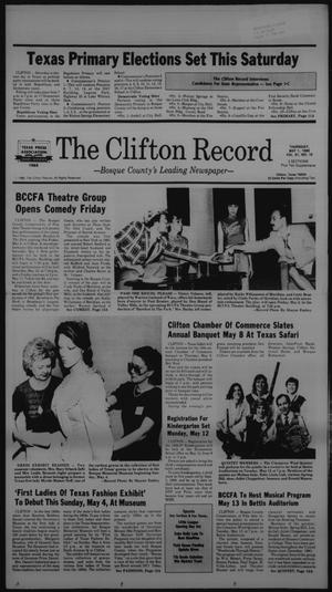 Primary view of object titled 'The Clifton Record (Clifton, Tex.), Vol. 91, No. 18, Ed. 1 Thursday, May 1, 1986'.