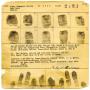 Thumbnail image of item number 1 in: '[Clyde Champion Barrow Fingerprint Chart, 01/22/1928- Fort Worth, Texas Police Department]'.