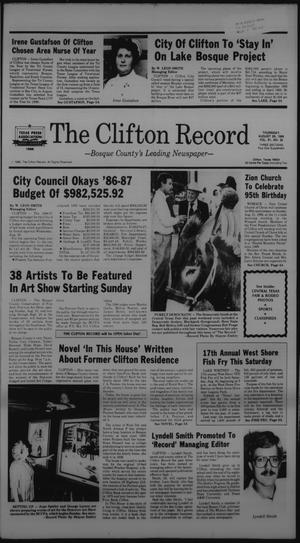 The Clifton Record (Clifton, Tex.), Vol. 91, No. 35, Ed. 1 Thursday, August 28, 1986