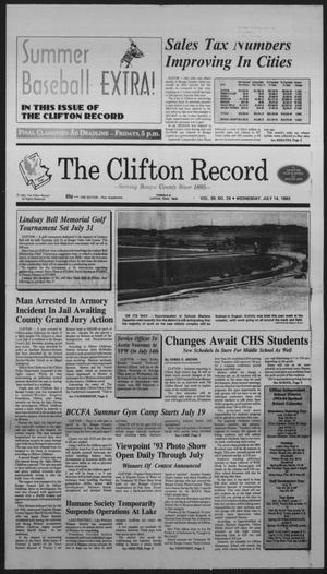The Clifton Record (Clifton, Tex.), Vol. 98, No. 28, Ed. 1 Wednesday, July 14, 1993