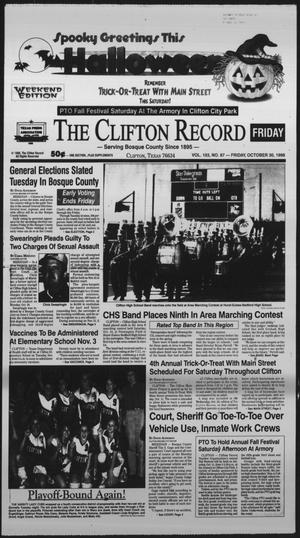 The Clifton Record (Clifton, Tex.), Vol. 103, No. 87, Ed. 1 Friday, October 30, 1998