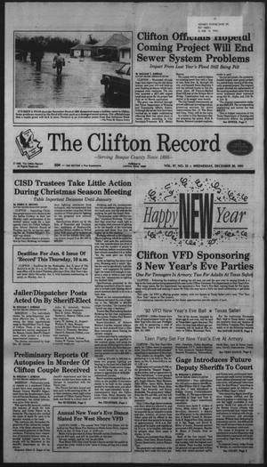 The Clifton Record (Clifton, Tex.), Vol. 97, No. 53, Ed. 1 Wednesday, December 30, 1992