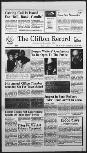 The Clifton Record (Clifton, Tex.), Vol. 99, No. 2, Ed. 1 Wednesday, January 12, 1994