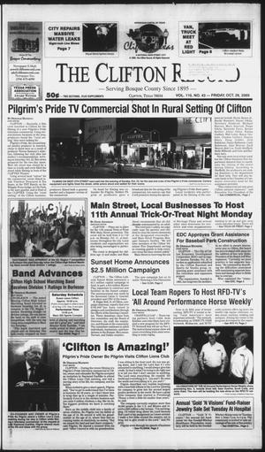 The Clifton Record (Clifton, Tex.), Vol. 110, No. 43, Ed. 1 Friday, October 28, 2005