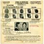 Primary view of [Dolores Whitney Fingerprint Chart, 1933 - Department of Justice]