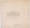 Thumbnail image of item number 1 in: 'High School Gymnasium Proposal, Ozona, Texas: Front Elevation "A"'.