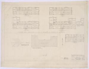 Primary view of object titled 'Pyron Consolidated County Line Rural High School, Pyron, Texas: Floor Plans and Plot Plan'.