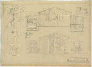 Primary view of object titled 'School Auditorium/Gymnasium, Hawley, Texas: Sections and Elevations'.