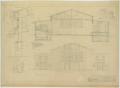 Thumbnail image of item number 1 in: 'School Auditorium/Gymnasium, Hawley, Texas: Sections and Elevations'.