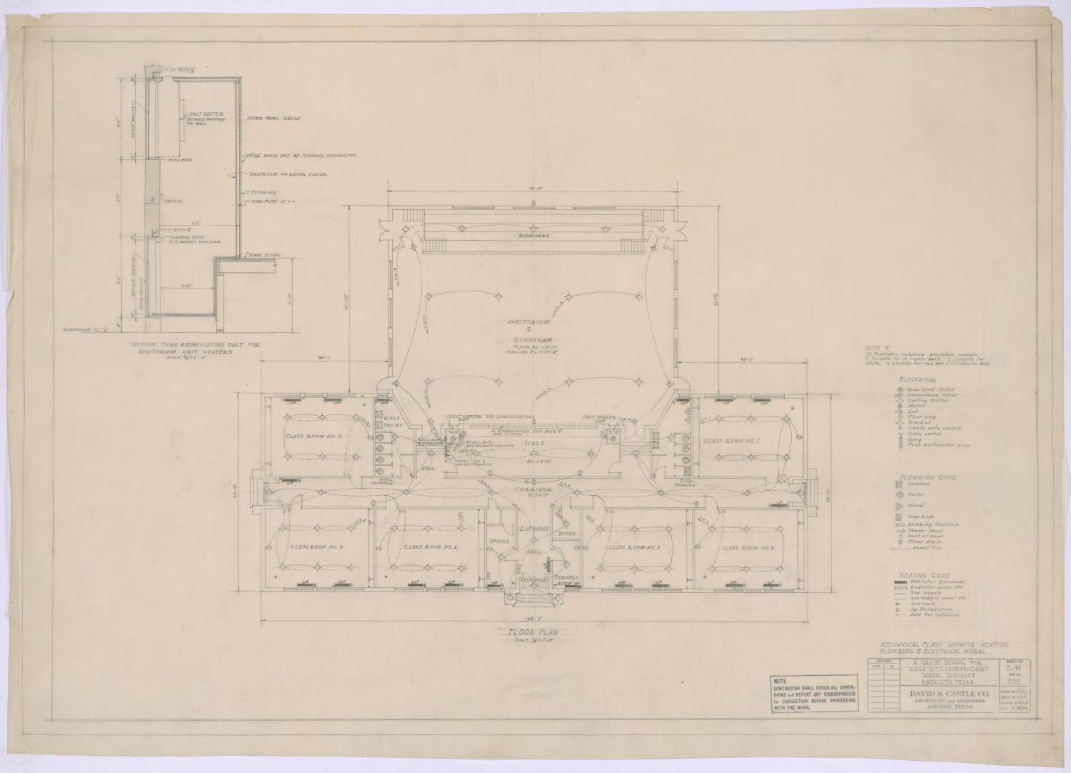 Grade School, Knox City, Texas: Mechanical Floor Plan
                                                
                                                    [Sequence #]: 1 of 2
                                                