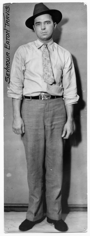 Primary view of object titled '[Seymour Eaton Travis Full Body Photograph]'.