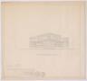 Thumbnail image of item number 2 in: 'High School Gymnasium Proposal, Ozona, Texas: Front Elevation "B"'.