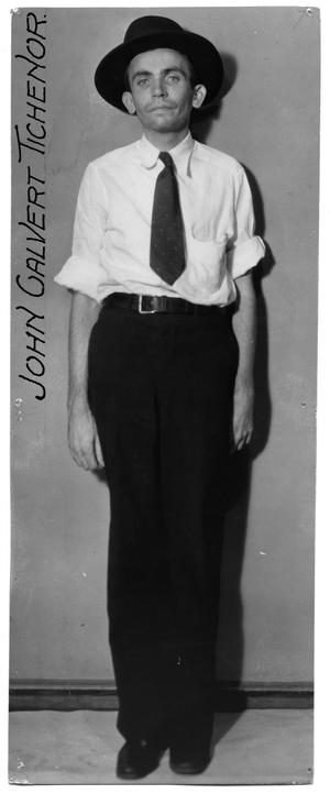 Primary view of object titled '[John Calvert Tichenor Full Body Photograph]'.
