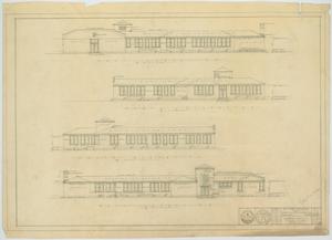 Primary view of object titled 'School Building, Hermleigh, Texas: Elevations'.