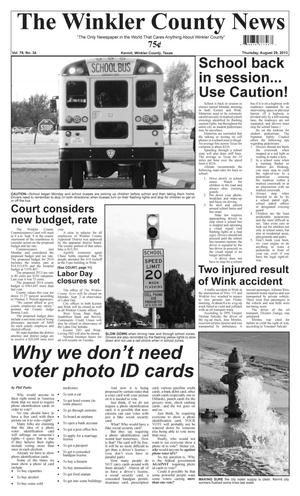 The Winkler County News (Kermit, Tex.), Vol. 78, No. 34, Ed. 1 Thursday, August 29, 2013