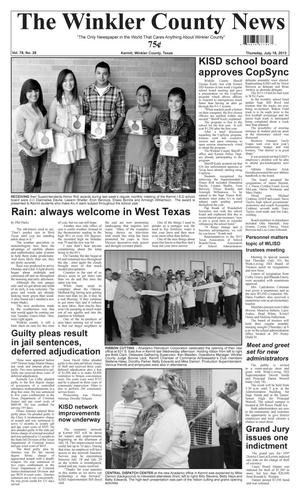The Winkler County News (Kermit, Tex.), Vol. 78, No. 28, Ed. 1 Thursday, July 18, 2013