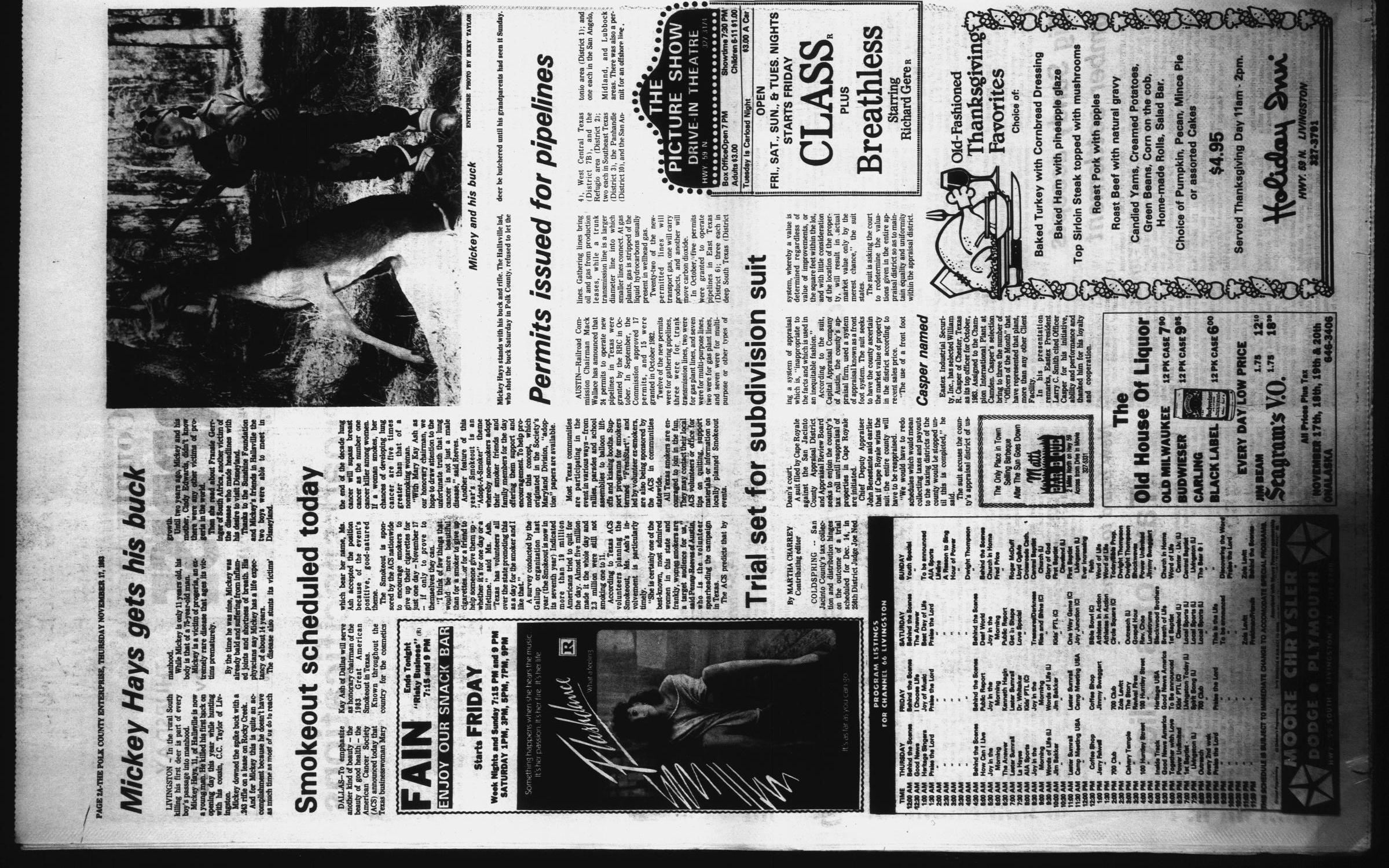 Polk County Enterprise (Livingston, Tex.), Vol. 101, No. 93, Ed. 1 Thursday, November 17, 1983
                                                
                                                    [Sequence #]: 2 of 48
                                                