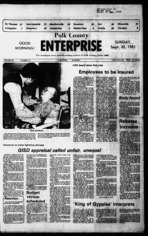 Polk County Enterprise (Livingston, Tex.), Vol. 99, No. 76, Ed. 1 Sunday, September 20, 1981