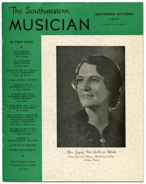 Primary view of object titled 'The Southwestern Musician, Volume 11, Number 1, September, 1944'.