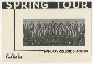[Program: McMurry College Chanters, Spring 1960]