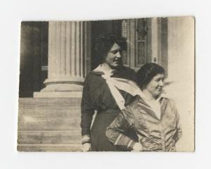 [Photograph of Women Outside Building]
