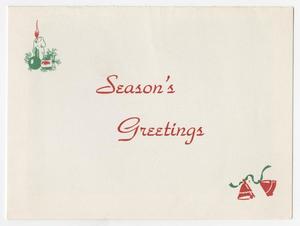 Primary view of object titled '[Christmas Card from McMurry College]'.