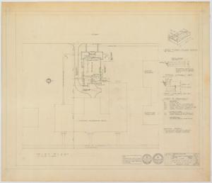 Primary view of object titled 'School Cafeteria, Big Lake, Texas: Plot Plan'.