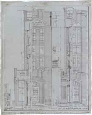 Primary view of object titled 'High School Building, Archer City, Texas: Entrances and Elevations'.