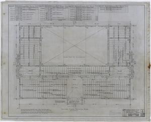 Primary view of object titled 'High School Building, Archer City, Texas: Second Story Framing Plan'.