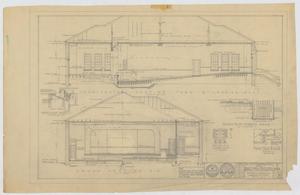 Primary view of object titled 'School Auditorium, Blanket, Texas: Sections'.
