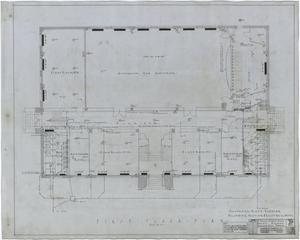 Primary view of object titled 'High School Building, Archer City, Texas: First Floor Plan'.