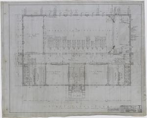 Primary view of object titled 'High School Building, Archer City, Texas: First Story Floor Plan'.