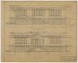 Thumbnail image of item number 1 in: 'High School Building, De Leon, Texas: Rear and Front Elevations'.