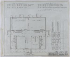 Primary view of object titled 'Elementary School Building, Anson, Texas: First Floor Plan'.