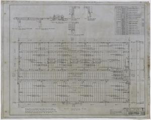 Primary view of object titled 'High School Building, Archer City, Texas: Roof Framing Plan'.