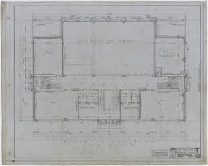 Primary view of object titled 'High School Building, Archer City, Texas: Second Story Floor Plan'.