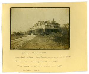 Primary view of object titled '[Sabine Hotel]'.