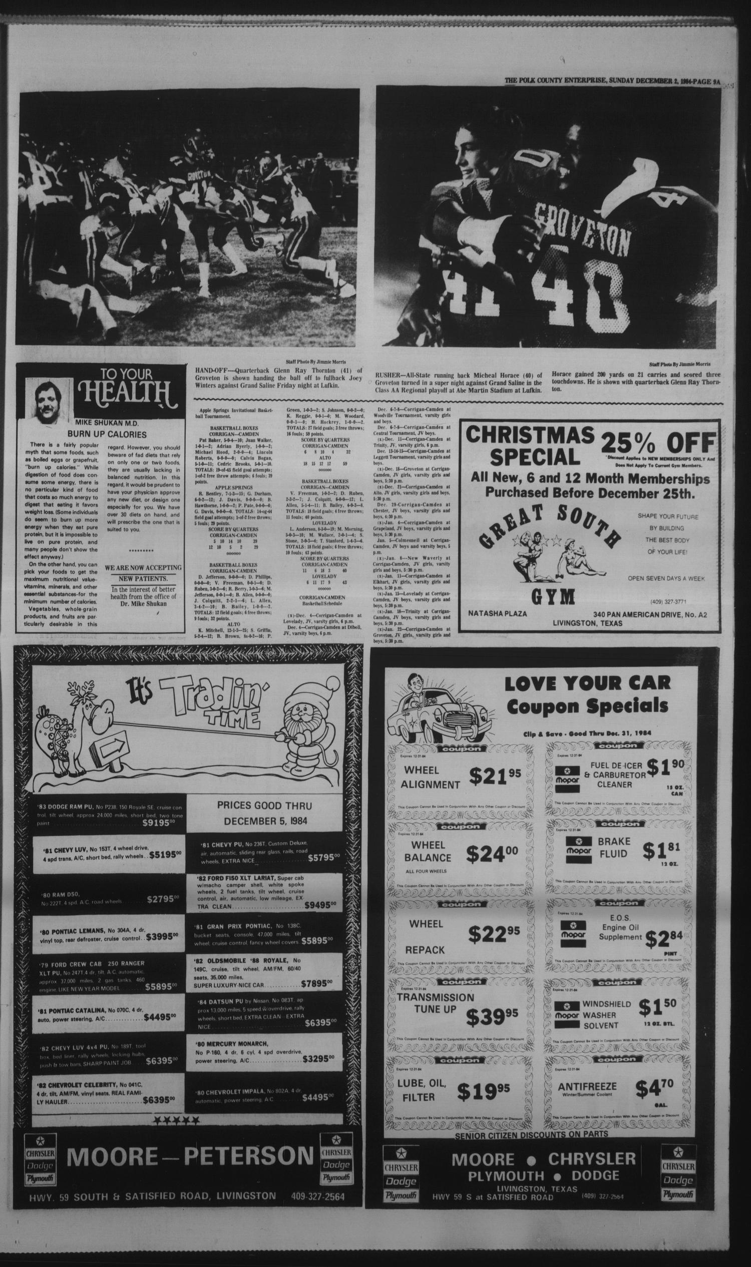 Polk County Enterprise (Livingston, Tex.), Vol. 102, No. 94, Ed. 1 Sunday, December 2, 1984
                                                
                                                    [Sequence #]: 9 of 44
                                                