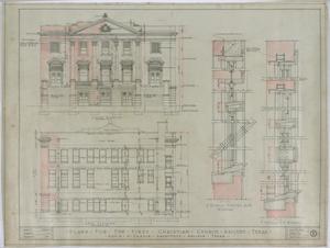 Primary view of object titled 'First Christian Church, Abilene, Texas: Elevations and Details'.