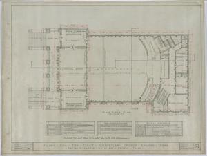 Primary view of object titled 'First Christian Church, Abilene, Texas: Main Floor Plan'.