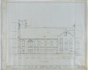 Primary view of object titled 'First Presbyterian Church, Abilene, Texas: North Side Elevation'.