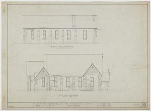 Primary view of object titled 'Episcopal Church Remodel, Abilene, Texas: Right and Left Side Elevations'.