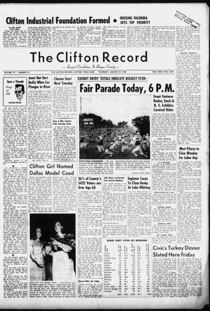 The Clifton Record (Clifton, Tex.), Vol. 74, No. 32, Ed. 1 Thursday, August 29, 1968