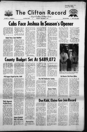 The Clifton Record (Clifton, Tex.), Vol. 79, No. 36, Ed. 1 Thursday, September 5, 1974